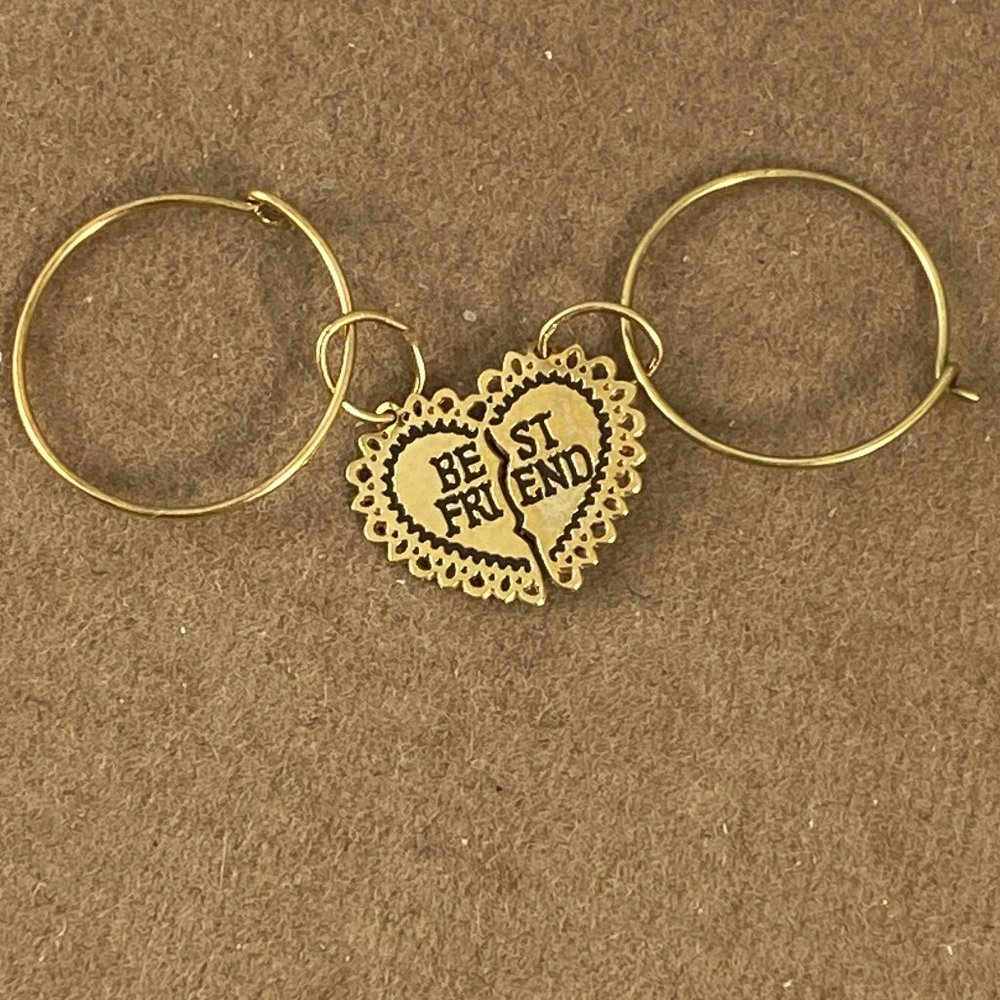 Vintage Best Friends 14 Karat all Gold 12MM Hoops